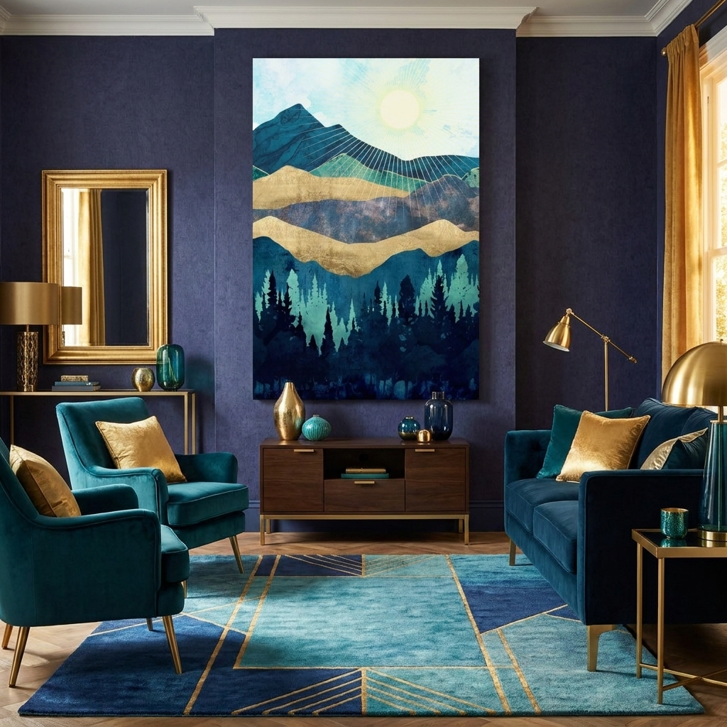 Blue Forest - Poster Print - No Frame