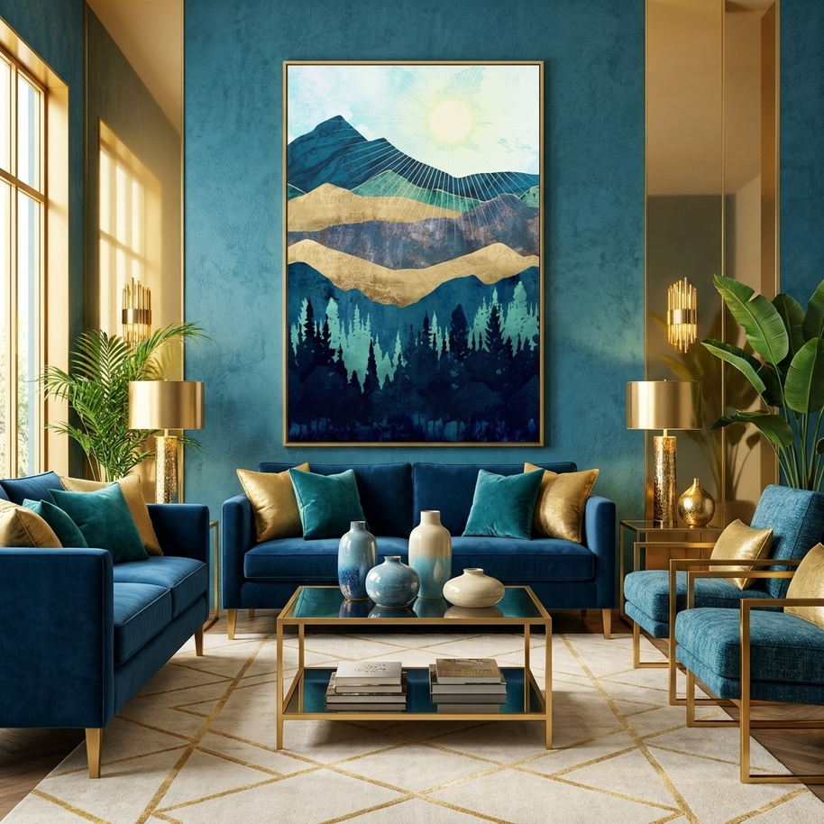 Blue Forest - Poster Print - No Frame