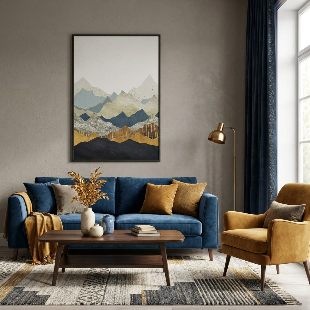 Distant Peaks - Poster Print - No Frame