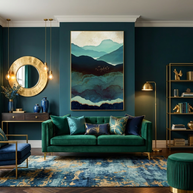 Indigo Mountains - Poster Print - No Frame