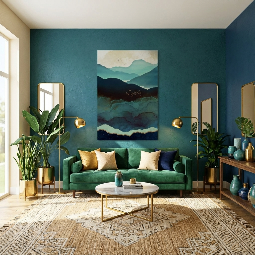 Indigo Mountains - Poster Print - No Frame