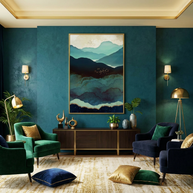 Indigo Mountains - Poster Print - No Frame