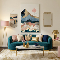 Golden Peaks - Poster Print - No Frame