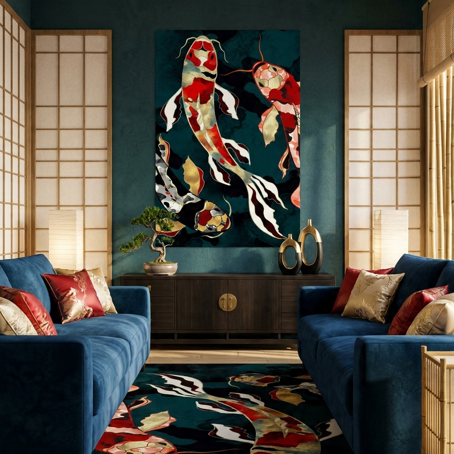 Metallic Koi - Poster Print - No Frame