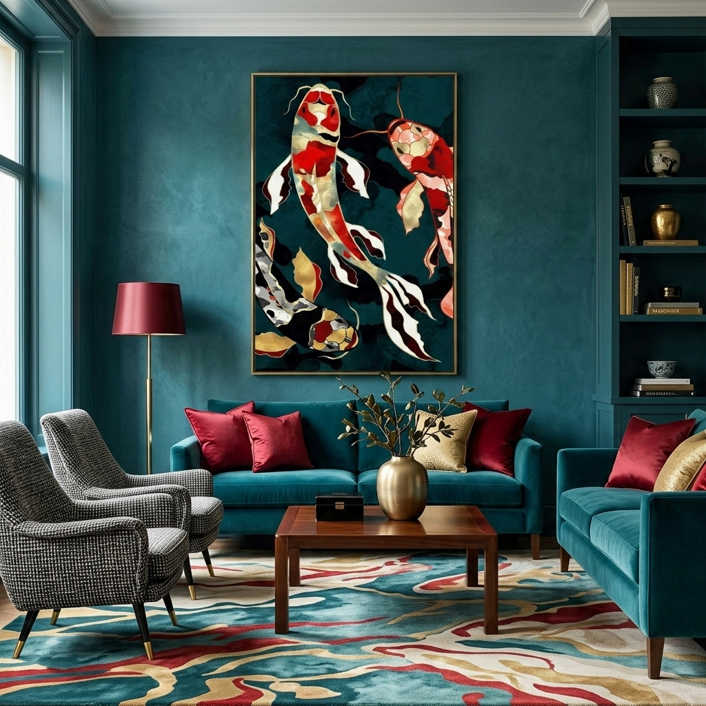 Metallic Koi - Poster Print - No Frame