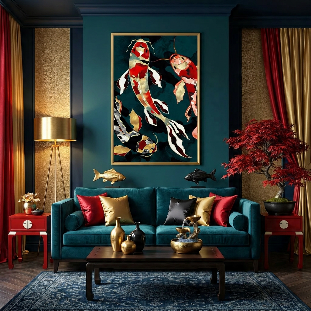 Metallic Koi - Poster Print - No Frame