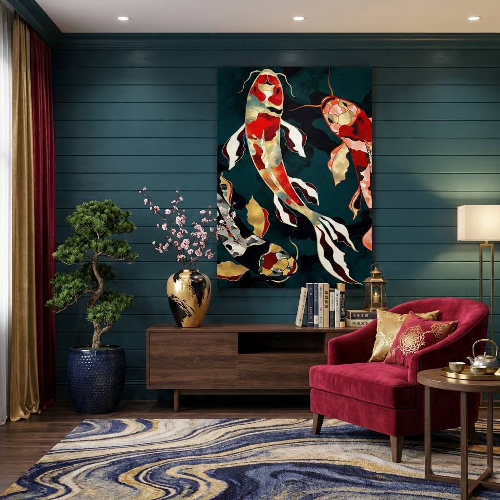 Metallic Koi - Poster Print - No Frame