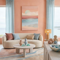 Mint Moon Beach - Poster Print - No Frame
