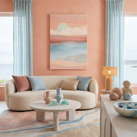 Mint Moon Beach - Poster Print - No Frame