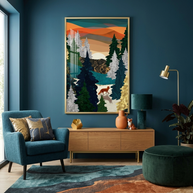 Amber Fox - Poster Print - No Frame