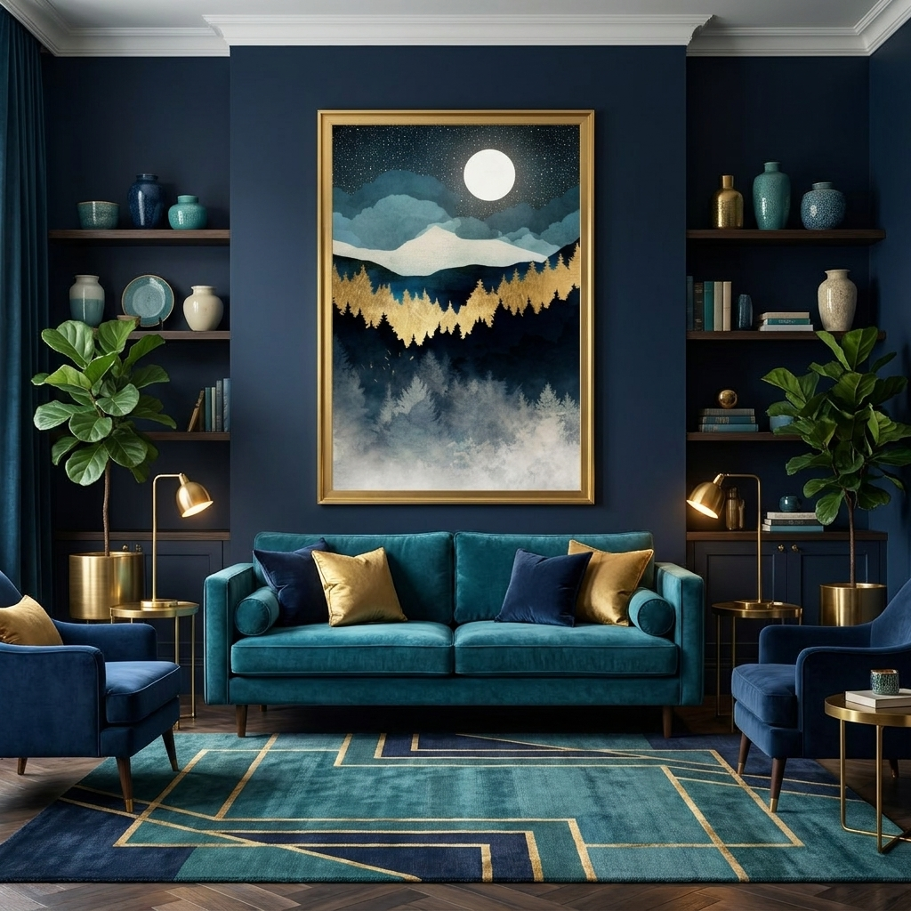 Indigo Night - Poster Print - No Frame