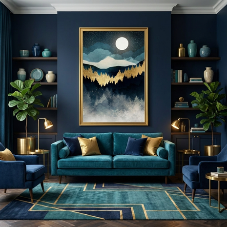 Indigo Night - Poster Print - No Frame