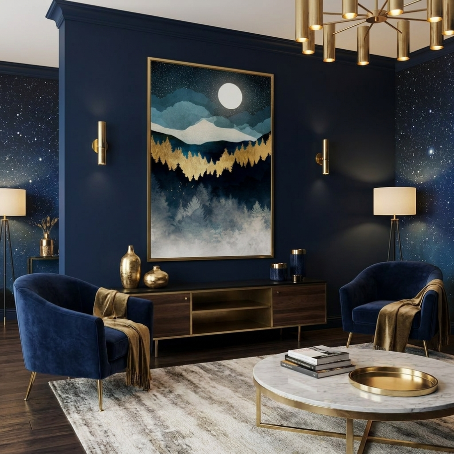 Indigo Night - Poster Print - No Frame