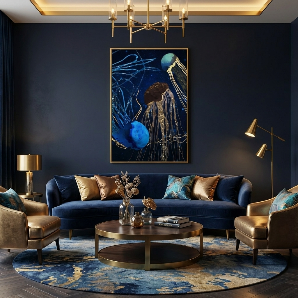 Metallic Jellyfish IV - Poster Print - No Frame