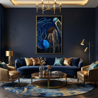 Metallic Jellyfish IV - Poster Print - No Frame