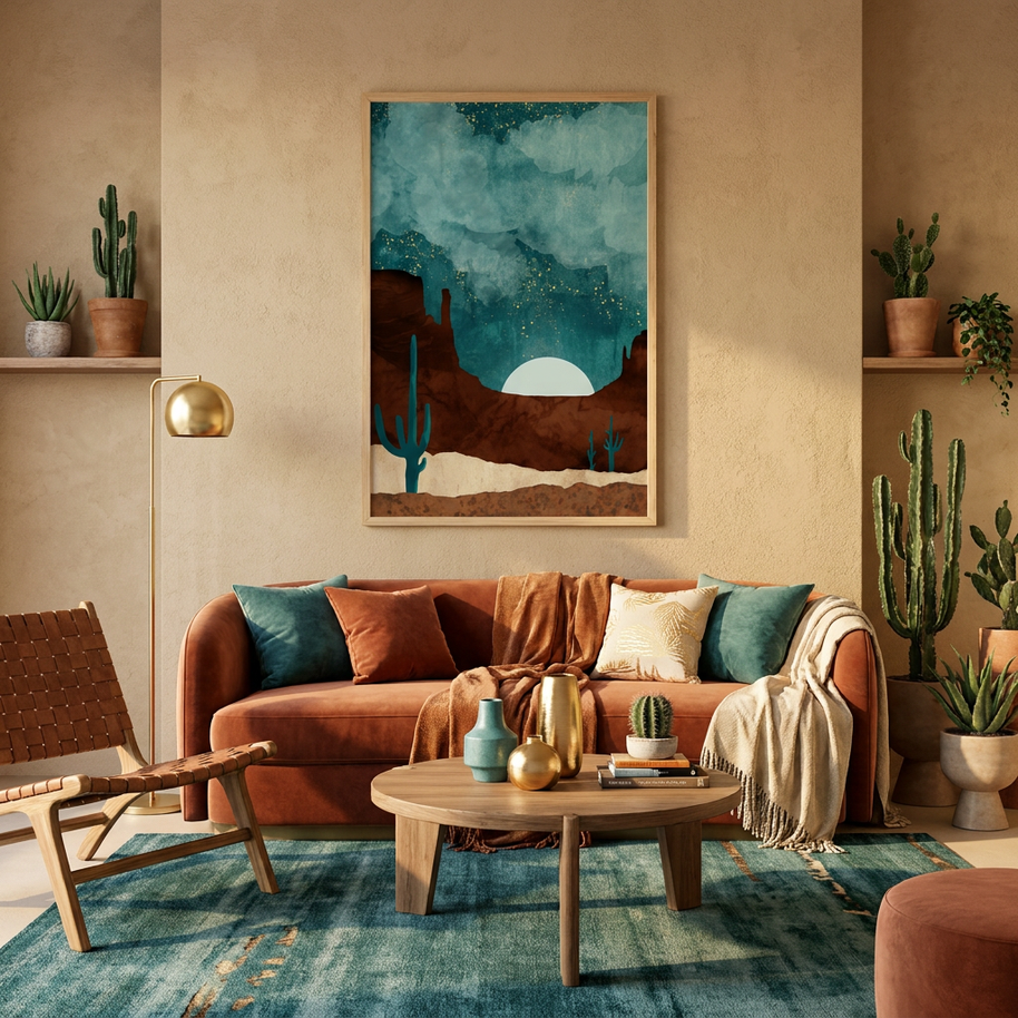 Desert Night - Poster Print - No Frame