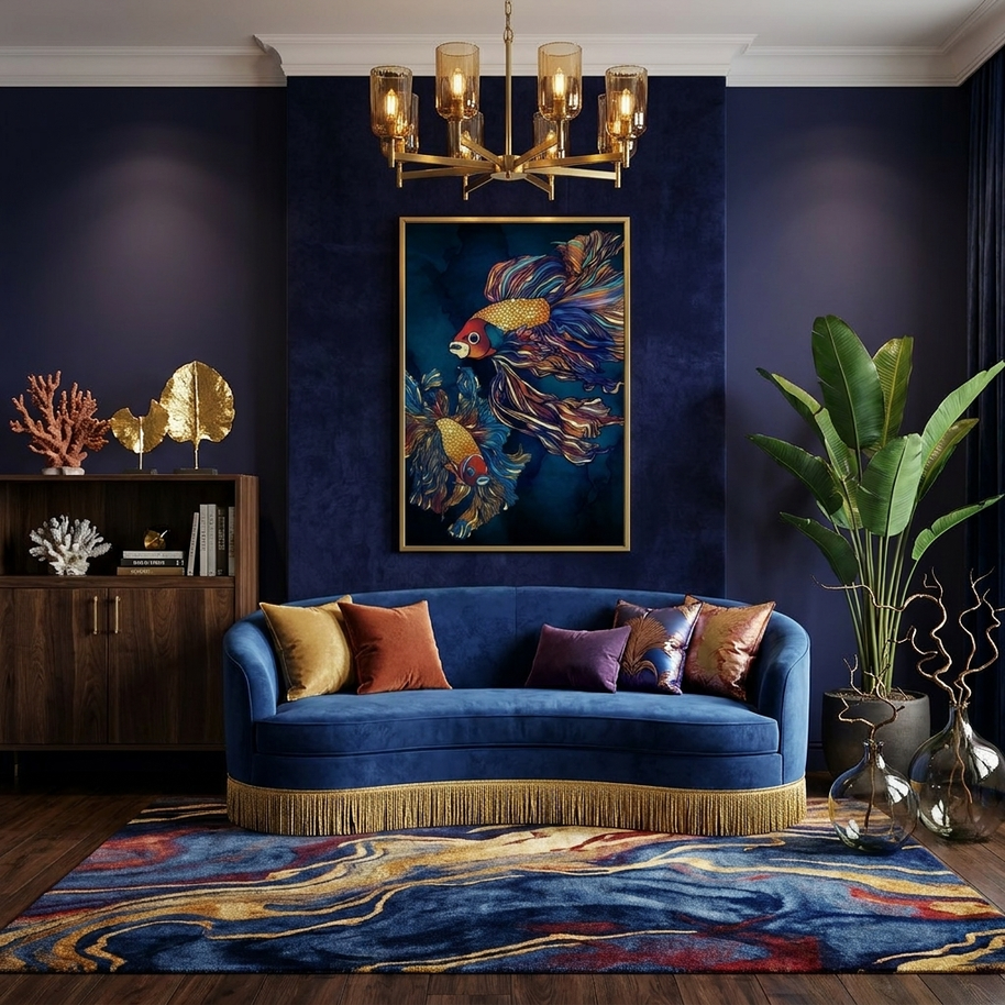 Metallic Betta Fish - Poster Print - No Frame