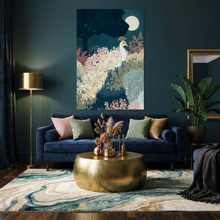 Peacock Garden - Poster Print - No Frame