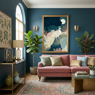 Peacock Garden - Poster Print - No Frame