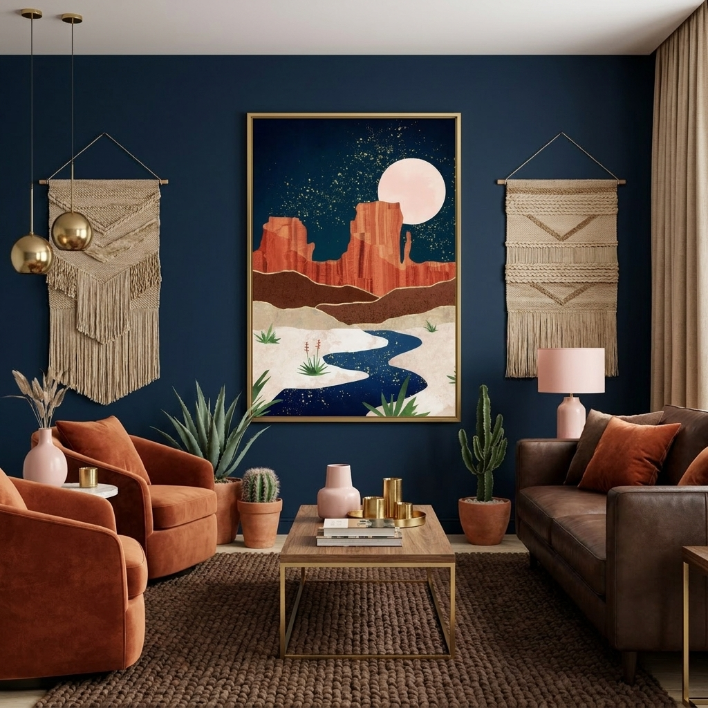Desert Stars River - Poster Print - No Frame