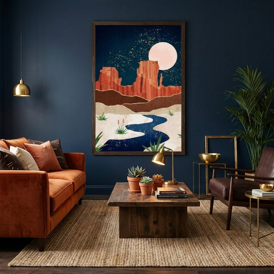 Desert Stars River - Poster Print - No Frame