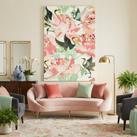 Floral Cranes - Poster Print - No Frame