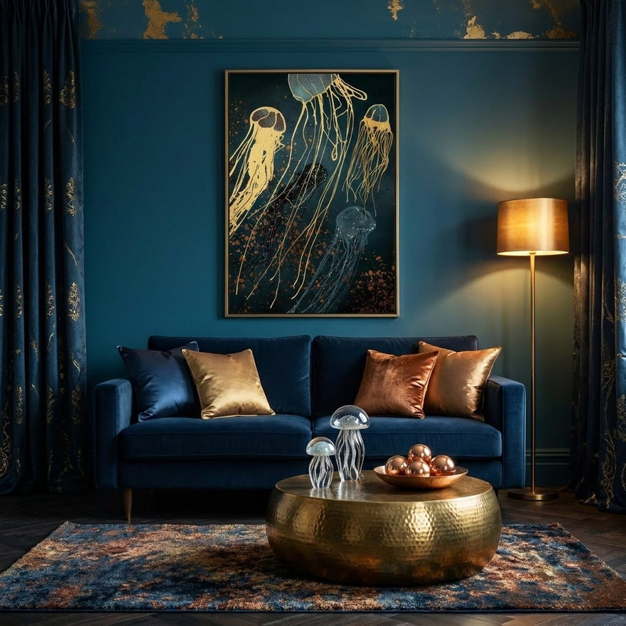 Metallic Jellyfish - Poster Print - No Frame