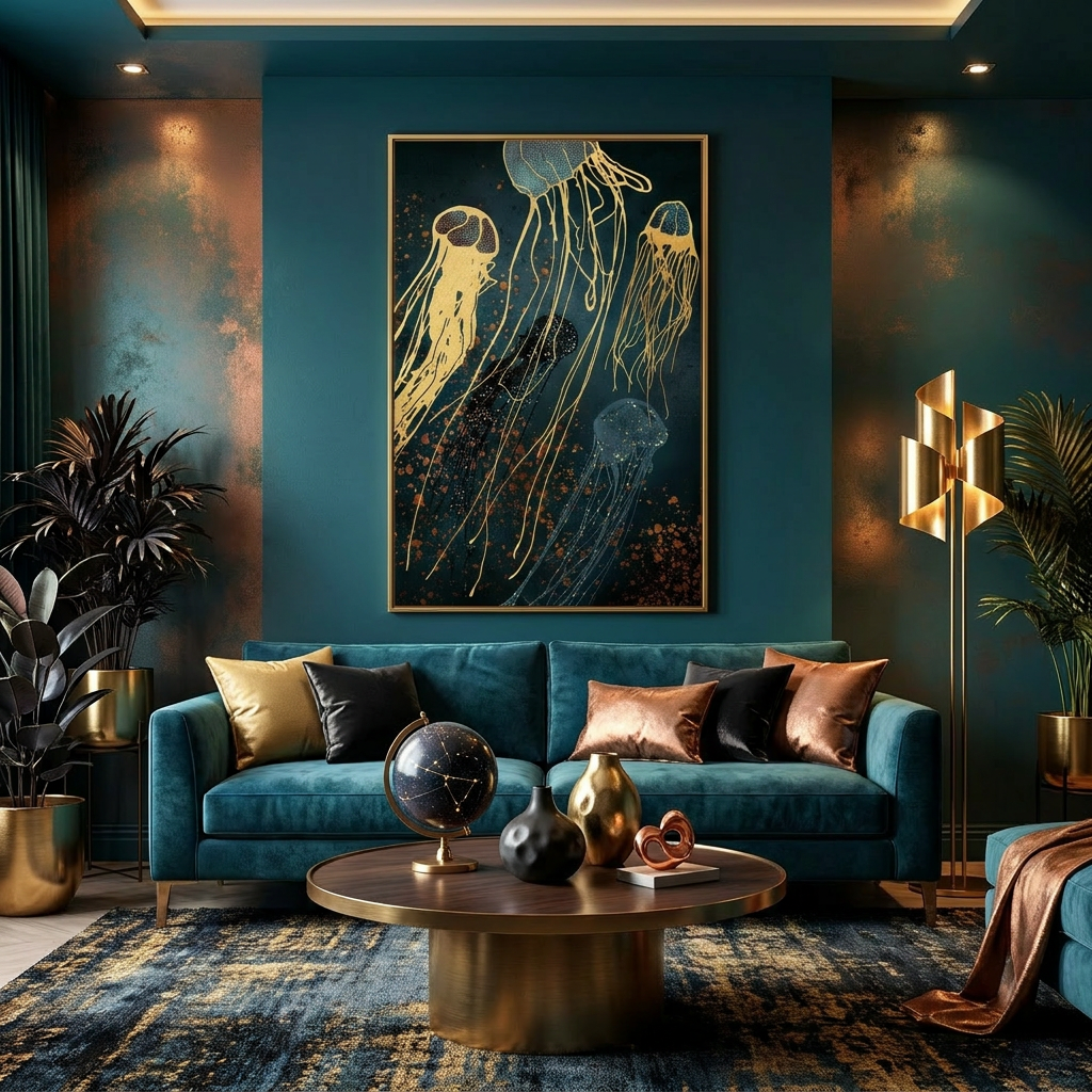 Metallic Jellyfish - Poster Print - No Frame