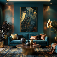 Metallic Jellyfish - Poster Print - No Frame