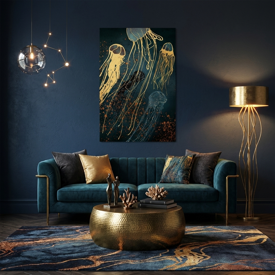 Metallic Jellyfish - Poster Print - No Frame