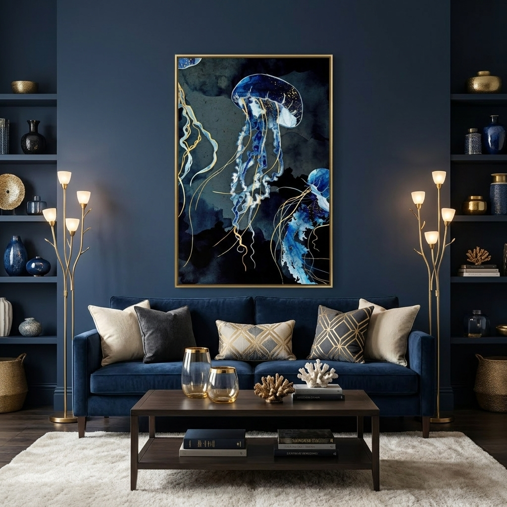 Metallic Ocean III - Poster Print - No Frame