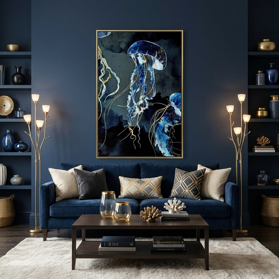 Metallic Ocean III - Poster Print - No Frame