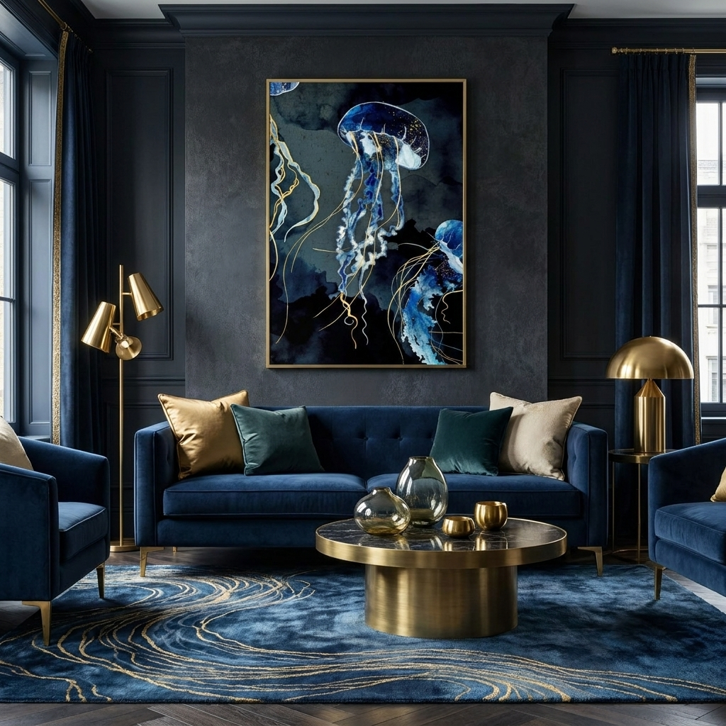 Metallic Ocean III - Poster Print - No Frame