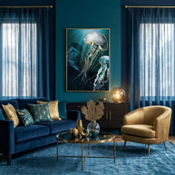 Metallic Jellyfish V - Poster Print - No Frame