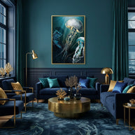Metallic Jellyfish V - Poster Print - No Frame