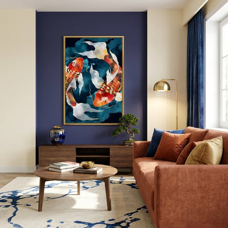 Metallic Koi II - Poster Print - No Frame