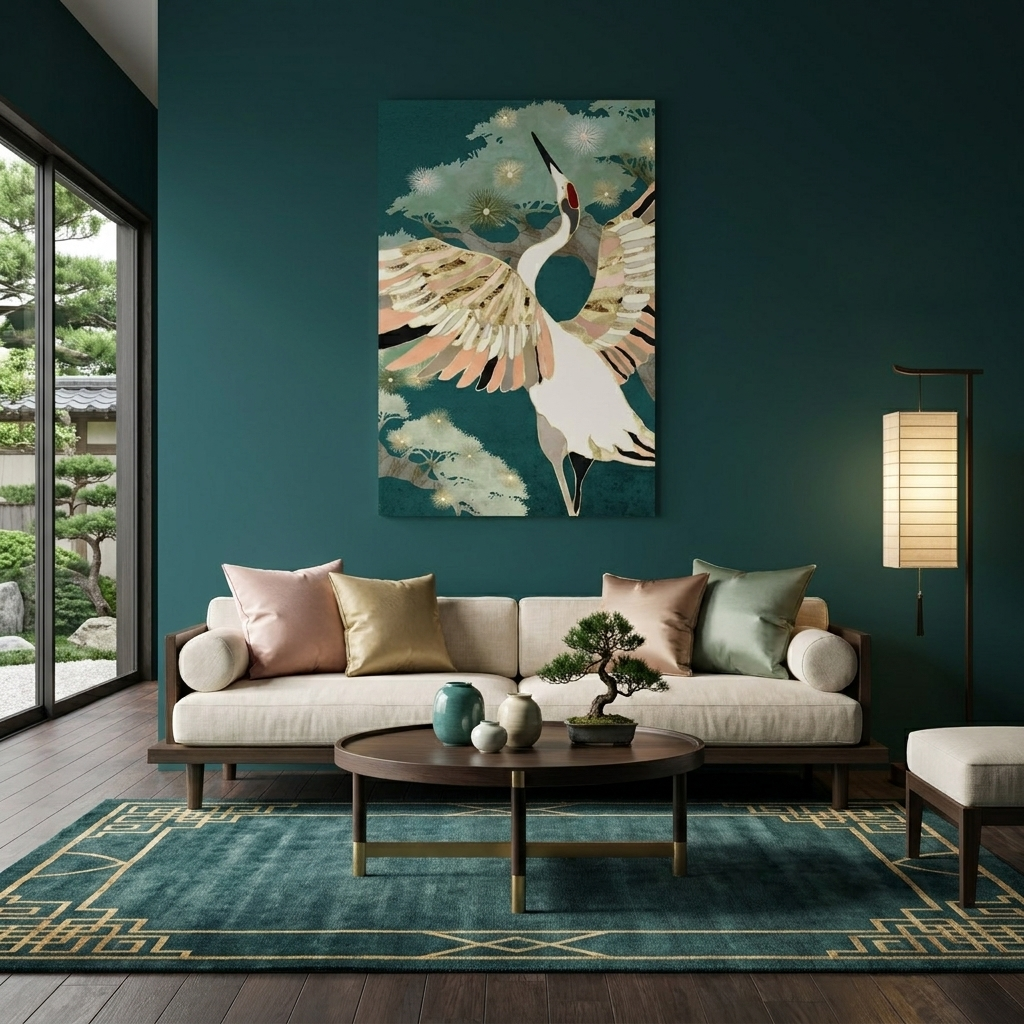 Golden Crane - Poster Print - No Frame