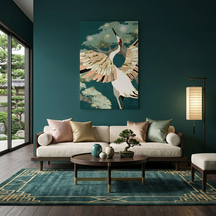 Golden Crane - Poster Print - No Frame