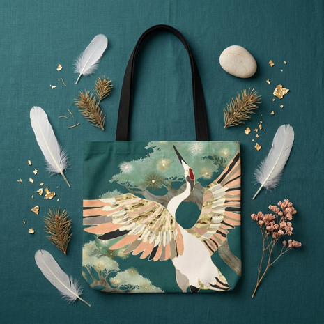 Golden Crane - Tote Bag