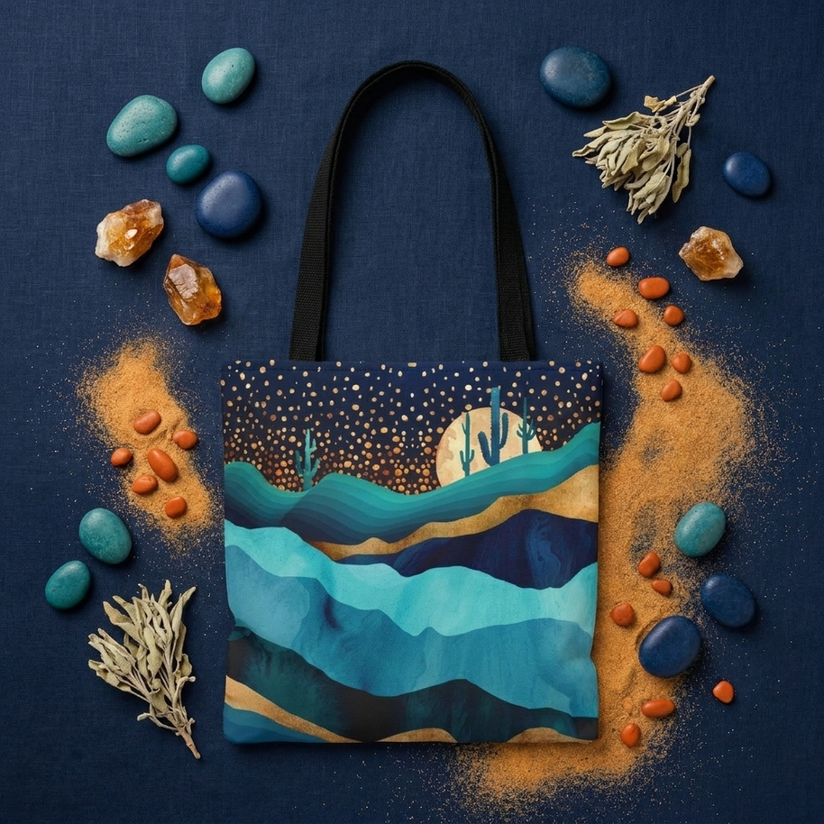 Indigo Desert Night - Tote Bag