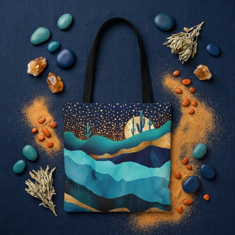 Indigo Desert Night - Tote Bag