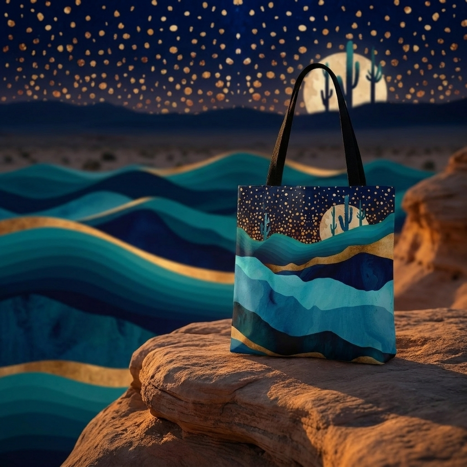 Indigo Desert Night - Tote Bag