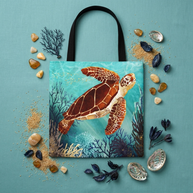 Metallic Sea Turtle - Tote Bag