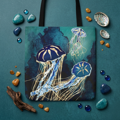 Metallic Jellyfish III - Tote Bag