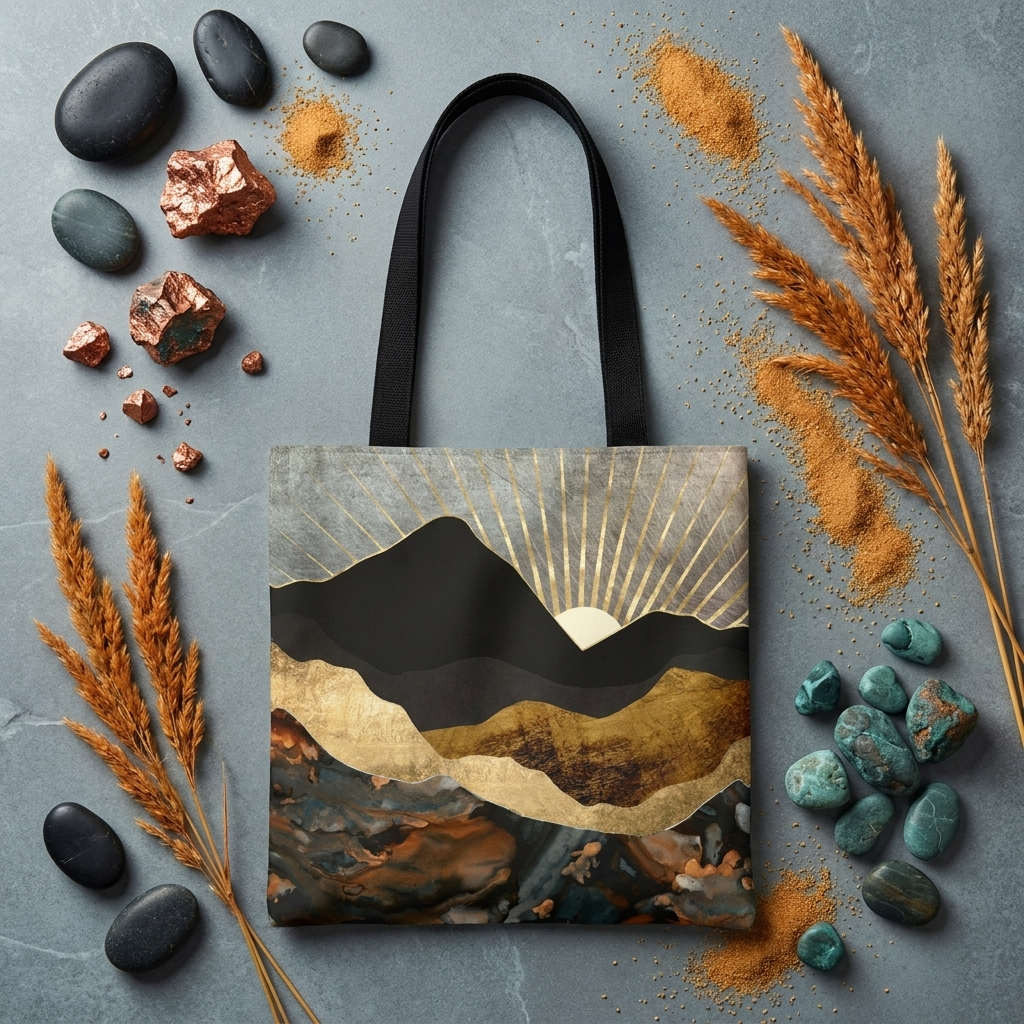 Copper and Gold Mountains - Tote Bag
