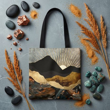 Copper and Gold Mountains - Tote Bag