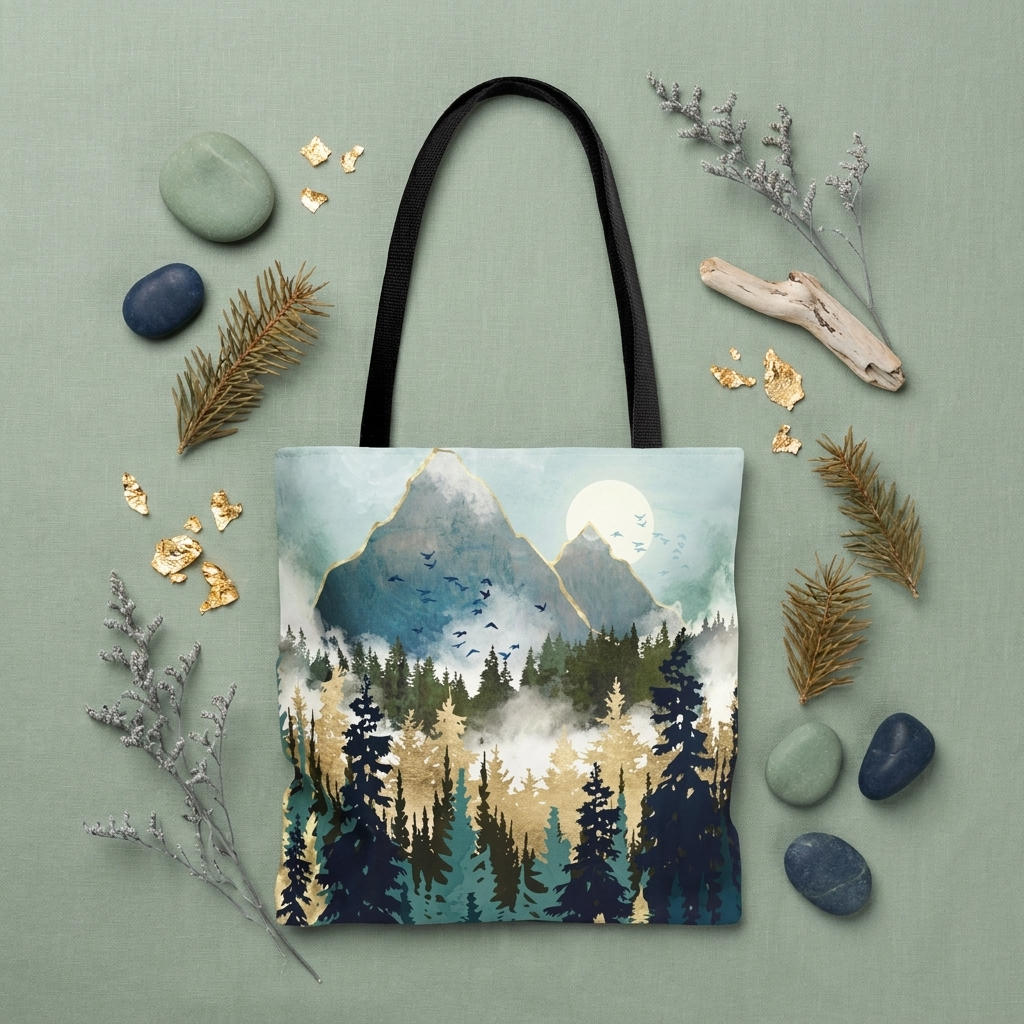 Misty Pines - Tote Bag
