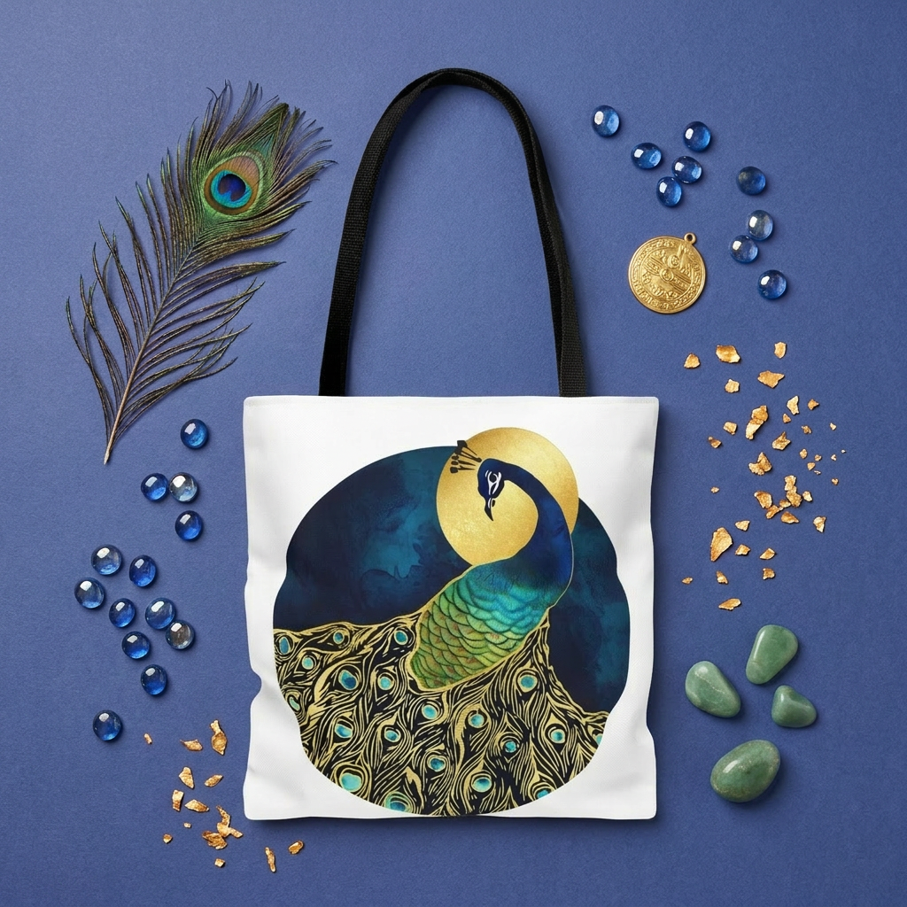Golden Peacock - Tote Bag