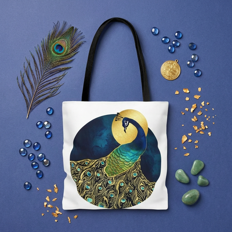 Golden Peacock - Tote Bag