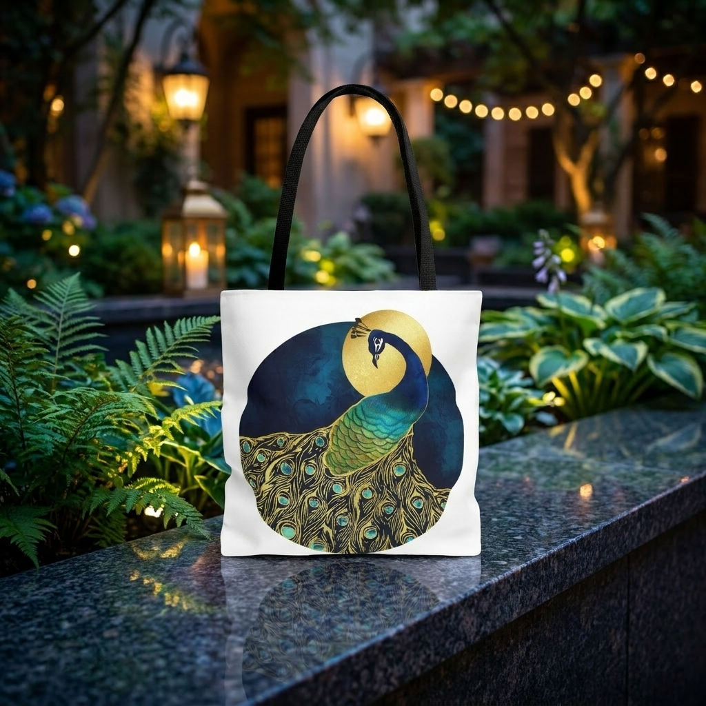 Golden Peacock - Tote Bag